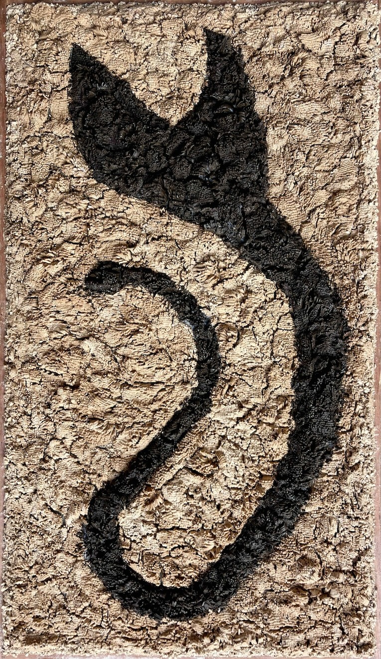 Mojahid Musa, found object, clay painting, dhaka art summit